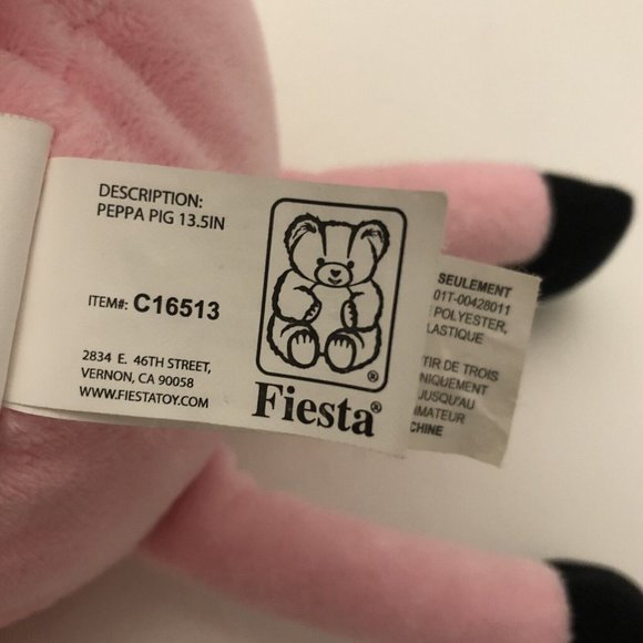 Almost Vintage 2003 13.5” Peppa Pig Fiesta Plush Stuffed Animal - Picture 10 of 12